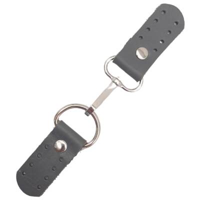 Angel Çanta Aksesuar Gerçek Deri Kancalı Böce (Kilit) Gri Renk Gümüş Metalli - 1