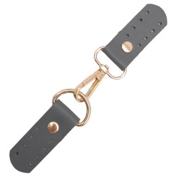 Angel Çanta Aksesuar Gerçek Deri Kancalı Böce (Kilit) Gri Renk Light Gold Metalli - Angel Çanta Aksesuar