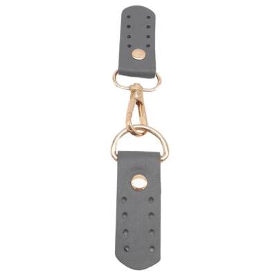 Angel Çanta Aksesuar Gerçek Deri Kancalı Böce (Kilit) Gri Renk Light Gold Metalli - 3