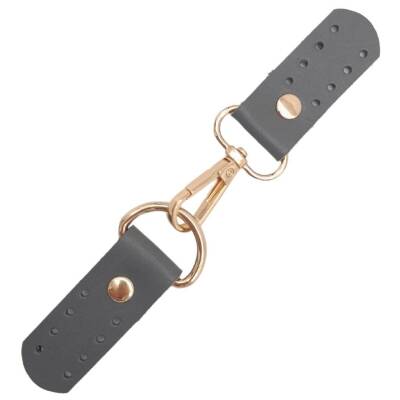 Angel Çanta Aksesuar Gerçek Deri Kancalı Böce (Kilit) Gri Renk Light Gold Metalli - 1