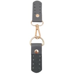 Angel Çanta Aksesuar Gerçek Deri Kancalı Böce (Kilit) Gri Renk Light Gold Metalli - 4