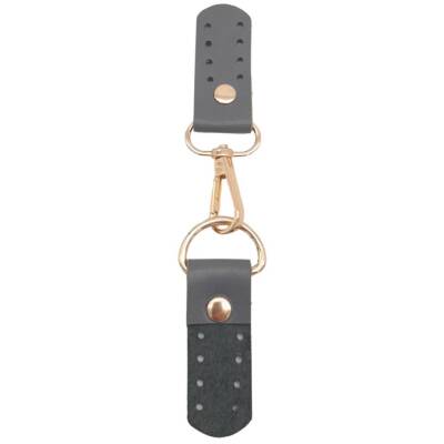 Angel Çanta Aksesuar Gerçek Deri Kancalı Böce (Kilit) Gri Renk Light Gold Metalli - 4
