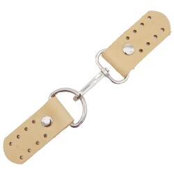 Angel Çanta Aksesuar Gerçek Deri Kancalı Böce (Kilit) Ham Doğal Renk Gümüş Metalli - Angel Çanta Aksesuar