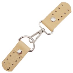 Angel Çanta Aksesuar Gerçek Deri Kancalı Böce (Kilit) Ham Doğal Renk Gümüş Metalli - 2