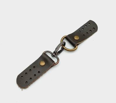 Angel Çanta Aksesuar Gerçek Deri Kancalı Böce (Kilit) Kahverengi Antik Metalli - 1