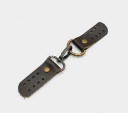 Angel Çanta Aksesuar Gerçek Deri Kancalı Böce (Kilit) Kahverengi Antik Metalli - Angel Çanta Aksesuar