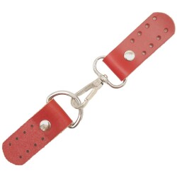 Angel Çanta Aksesuar Gerçek Deri Kancalı Böce (Kilit) Kırmızı Renk Gümüş Metalli - 2