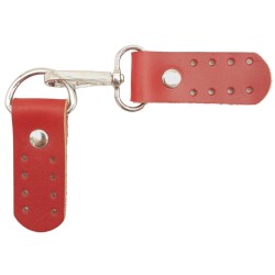 Angel Çanta Aksesuar Gerçek Deri Kancalı Böce (Kilit) Kırmızı Renk Gümüş Metalli - 3