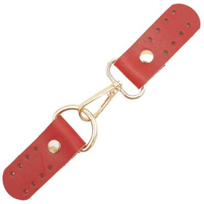 Angel Çanta Aksesuar Gerçek Deri Kancalı Böce (Kilit) Kırmızı Renk Light Gold Metalli - 1