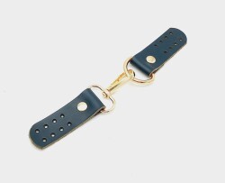 Angel Çanta Aksesuar Gerçek Deri Kancalı Böce (Kilit) Lacivert Light Gold Metalli - Angel Çanta Aksesuar