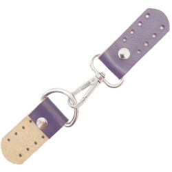 Angel Çanta Aksesuar Gerçek Deri Kancalı Böce (Kilit) Mor Renk Gümüş Metalli - 2