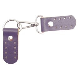 Angel Çanta Aksesuar Gerçek Deri Kancalı Böce (Kilit) Mor Renk Gümüş Metalli - 3