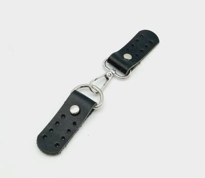 Angel Çanta Aksesuar Gerçek Deri Kancalı Böce (Kilit) Siyah Gümüş Metalli - 1