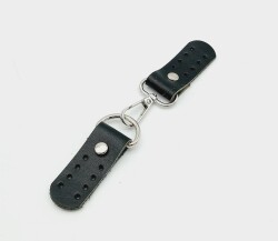 Angel Çanta Aksesuar Gerçek Deri Kancalı Böce (Kilit) Siyah Gümüş Metalli - Angel Çanta Aksesuar