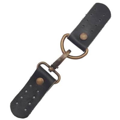 Angel Çanta Aksesuar Gerçek Deri Kancalı Böce (Kilit) Siyah Renk Antik Metalli - 1