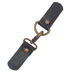 Angel Çanta Aksesuar Gerçek Deri Kancalı Böce (Kilit) Siyah Renk Antik Metalli - 3