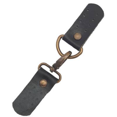 Angel Çanta Aksesuar Gerçek Deri Kancalı Böce (Kilit) Siyah Renk Antik Metalli - 3