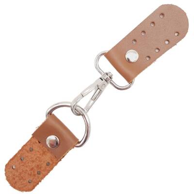 Angel Çanta Aksesuar Gerçek Deri Kancalı Böce (Kilit) Sütlü Kahve Renk Gümüş Metalli - 2