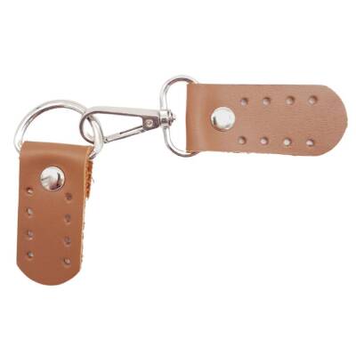 Angel Çanta Aksesuar Gerçek Deri Kancalı Böce (Kilit) Sütlü Kahve Renk Gümüş Metalli - 3