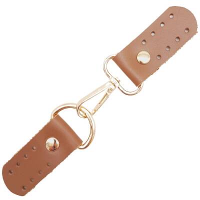 Angel Çanta Aksesuar Gerçek Deri Kancalı Böce (Kilit) Sütlü Kahve Renk Light Gold Metalli - 1