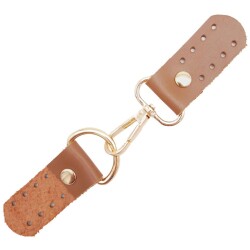 Angel Çanta Aksesuar Gerçek Deri Kancalı Böce (Kilit) Sütlü Kahve Renk Light Gold Metalli - 2