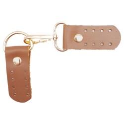 Angel Çanta Aksesuar Gerçek Deri Kancalı Böce (Kilit) Sütlü Kahve Renk Light Gold Metalli - 3