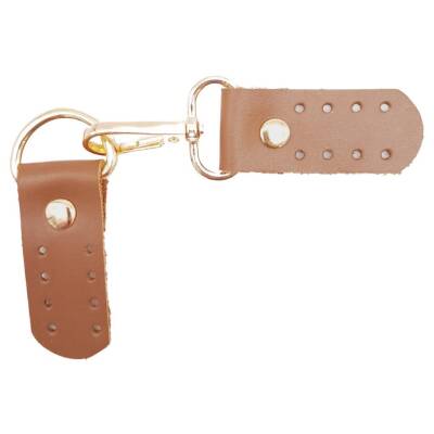 Angel Çanta Aksesuar Gerçek Deri Kancalı Böce (Kilit) Sütlü Kahve Renk Light Gold Metalli - 3