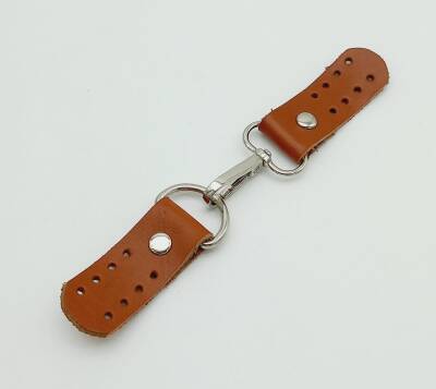 Angel Çanta Aksesuar Gerçek Deri Kancalı Böce (Kilit) Taba Gümüş Metalli - 1