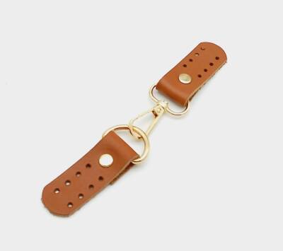 Angel Çanta Aksesuar Gerçek Deri Kancalı Böce (Kilit) Taba Light Gold Metalli - 1