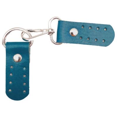 Angel Çanta Aksesuar Gerçek Deri Kancalı Böce (Kilit) Turkuaz Renk Gümüş Metalli - 3