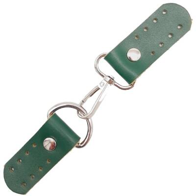 Angel Çanta Aksesuar Gerçek Deri Kancalı Böce (Kilit) Yeşil Renk Gümüş Metalli - 1