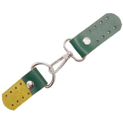 Angel Çanta Aksesuar Gerçek Deri Kancalı Böce (Kilit) Yeşil Renk Gümüş Metalli - 2