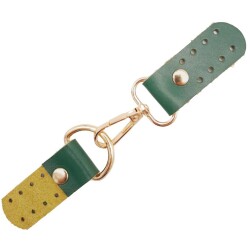 Angel Çanta Aksesuar Gerçek Deri Kancalı Böce (Kilit) Yeşil Renk Light Gold Metalli - 2