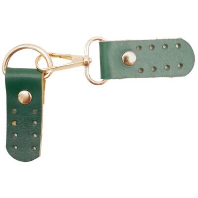 Angel Çanta Aksesuar Gerçek Deri Kancalı Böce (Kilit) Yeşil Renk Light Gold Metalli - 3
