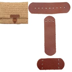 Angel Çanta Aksesuar Gerçek Deri Kilit Set Kızıl Kahve Renk - Angel Çanta Aksesuar