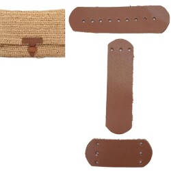 Angel Çanta Aksesuar Gerçek Deri Kilit Set Sütlü Kahve Renk - Angel Çanta Aksesuar