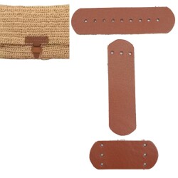 Angel Çanta Aksesuar Gerçek Deri Kilit Set Taba Renk - Angel Çanta Aksesuar