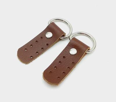 Angel Çanta Aksesuar Gerçek Deri Kızıl Kahve Sapucu (Böce) Gümüş Metalli - 1