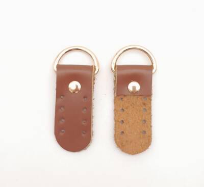 Angel Çanta Aksesuar Gerçek Deri Sapucu (Böce) Sütlü Kahve Renk Light Gold Metalli - 2