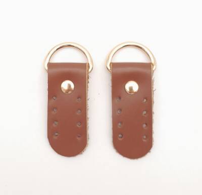 Angel Çanta Aksesuar Gerçek Deri Sapucu (Böce) Sütlü Kahve Renk Light Gold Metalli - 1