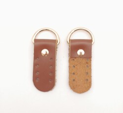 Angel Çanta Aksesuar Gerçek Deri Sapucu (Böce) Sütlü Kahve Renk Light Gold Metalli - 2