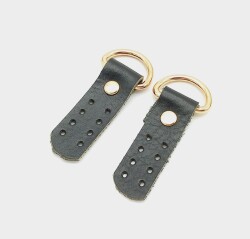 Angel Çanta Aksesuar Gerçek Deri Siyah Sapucu (Böce) Light Gold Metalli - Angel Çanta Aksesuar