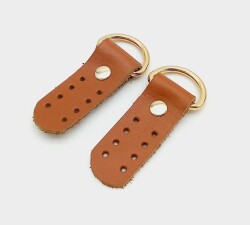 Angel Çanta Aksesuar Gerçek Deri Taba Sapucu (Böce) Light Gold Metalli - Angel Çanta Aksesuar