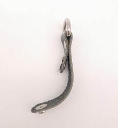 Angel Çanta Aksesuar Gri Gerçek Deri Çıtçıtlı Sapucu Böce Gümüş Metalli 1 Adet - 2