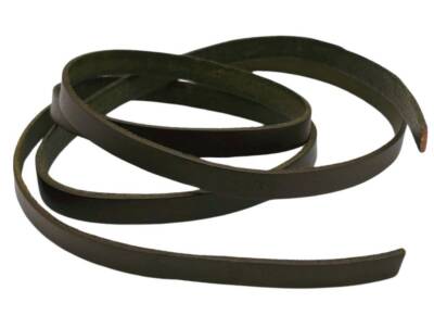 Angel Çanta Aksesuar Haki Yeşil Renk Gerçek Deri 8 mm Şerit Deri İp - 1