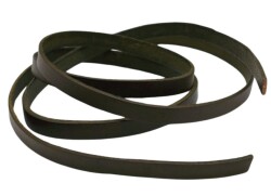 Angel Çanta Aksesuar Haki Yeşil Renk Gerçek Deri 8 mm Şerit Deri İp - Angel Çanta Aksesuar