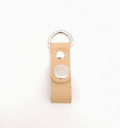 Angel Çanta Aksesuar Ham Doğal Renk Gerçek Deri Çıtçıtlı Sapucu Böce Gümüş Metalli 1 Adet - Angel Çanta Aksesuar