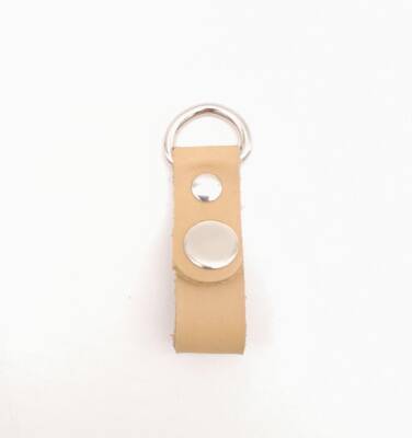 Angel Çanta Aksesuar Ham Doğal Renk Gerçek Deri Çıtçıtlı Sapucu Böce Gümüş Metalli 1 Adet - 1