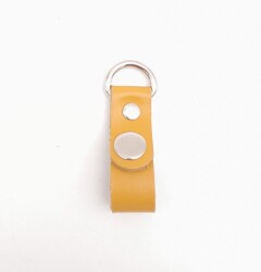 Angel Çanta Aksesuar Hardal Gerçek Deri Çıtçıtlı Sapucu Böce Gümüş Metalli 1 Adet - Angel Çanta Aksesuar