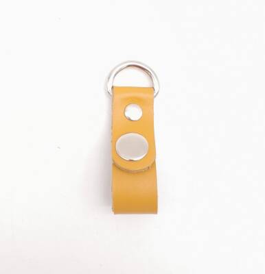 Angel Çanta Aksesuar Hardal Gerçek Deri Çıtçıtlı Sapucu Böce Gümüş Metalli 1 Adet - 1